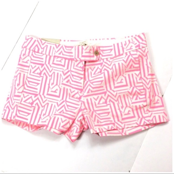 NWT J.Crew Stretch Chino City Fit Print Shorts - Picture 2 of 5
